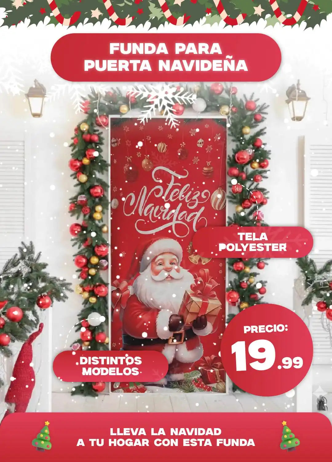 Funda para Puerta Navideña