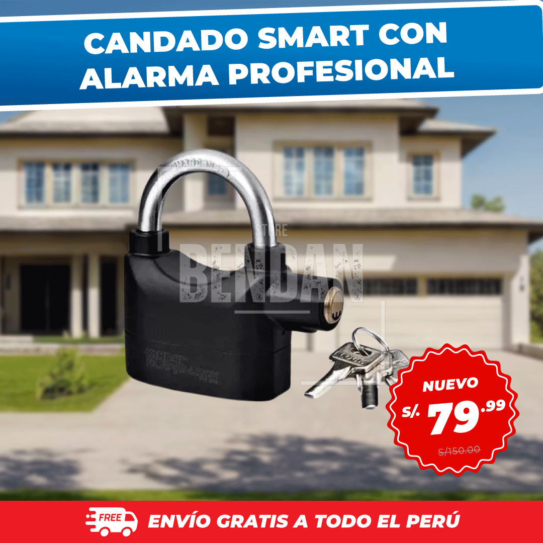 CANDADO SMART CON ALARMA PROFESIONAL