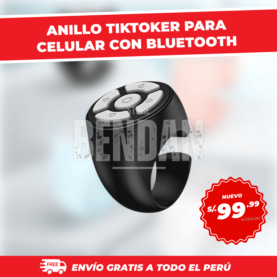 SUPER ANILLO TIKTOKER PARA CELULAR CON BLUETOOH