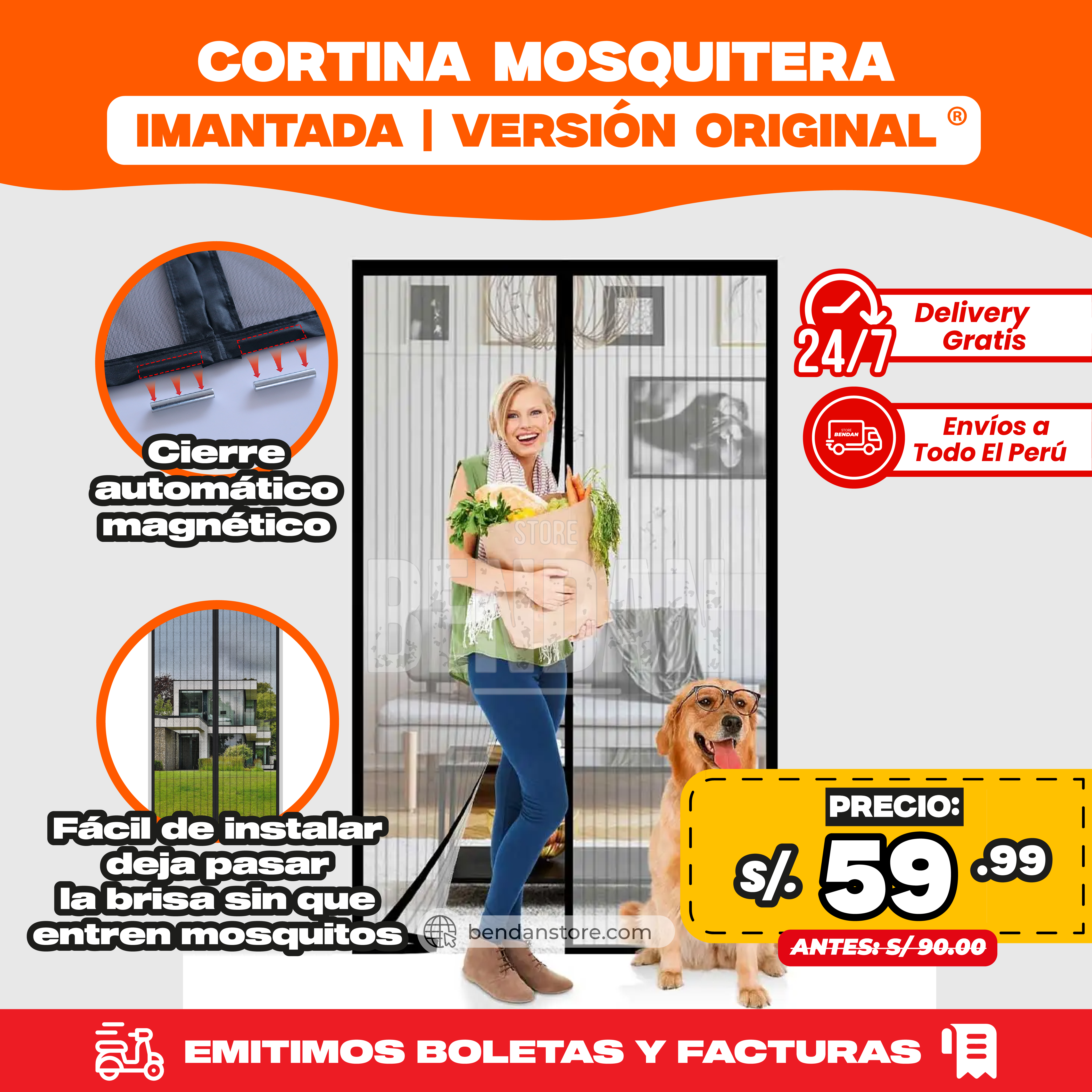 Cortina Imantada Contra Mosquitos | Versión Original ®