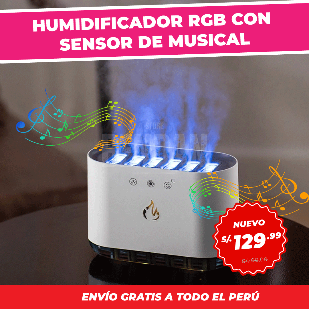 Humidificador Rgb Con Sensor Musical