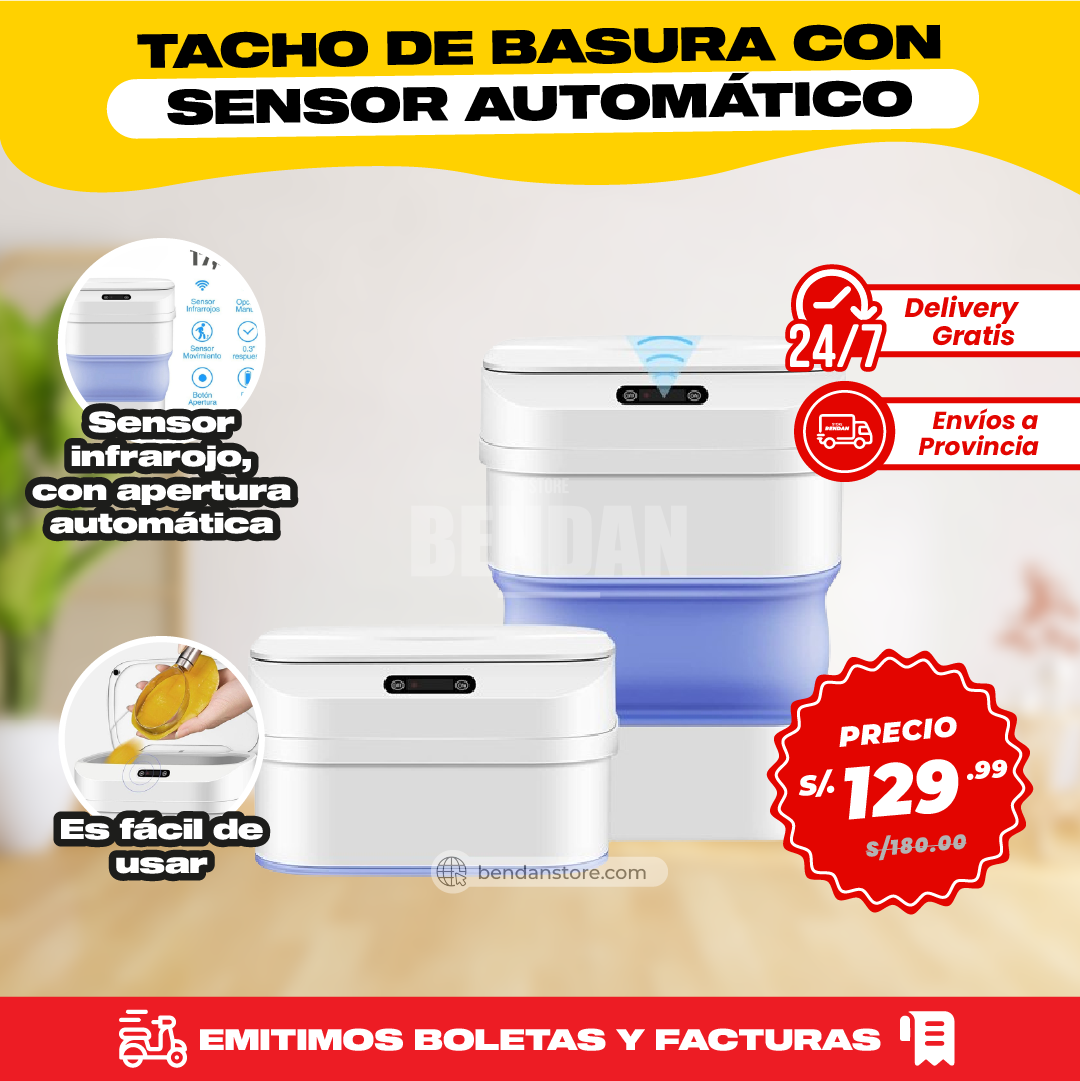 Tacho de Basura Con Sensor Automático