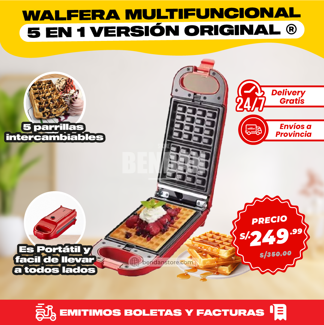 Waflera Multifuncional 5 En 1 | Versión Original ®