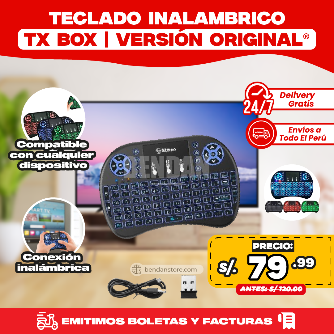 TECLADO INALAMBRICO TV BOX | Versión Original ®