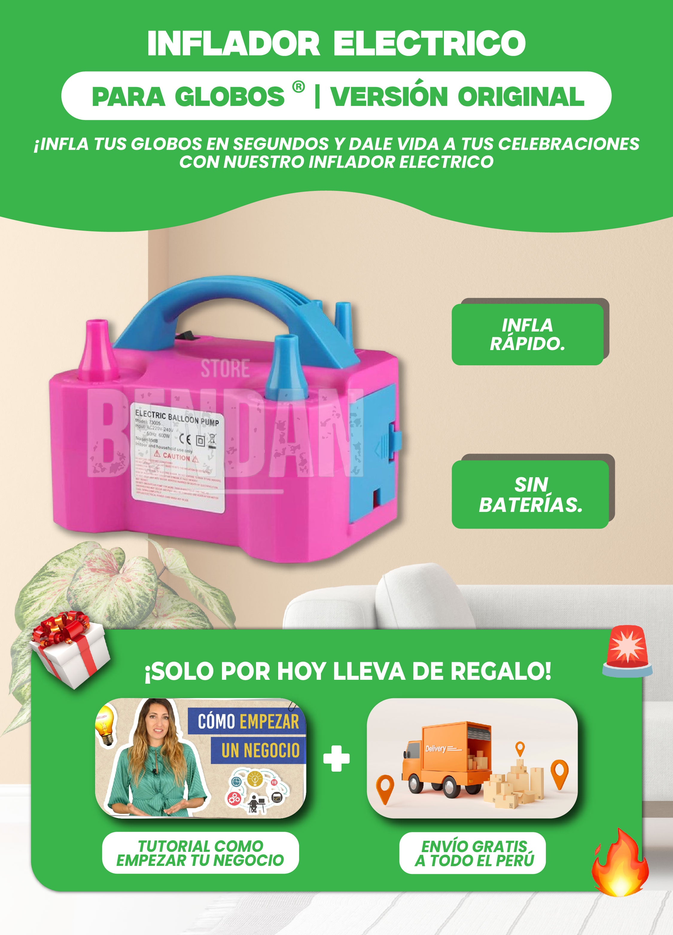 Inflador de Automático de Globos | Versión Original + Envío Gratis ¡Solo por hoy!