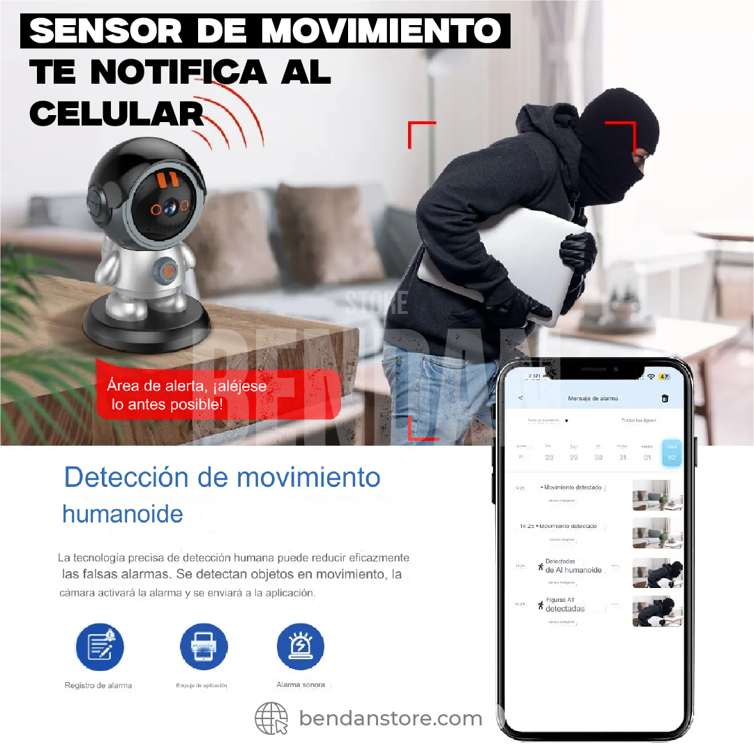 Cámara Robot con Inteligencia Artificial y Botón SOS