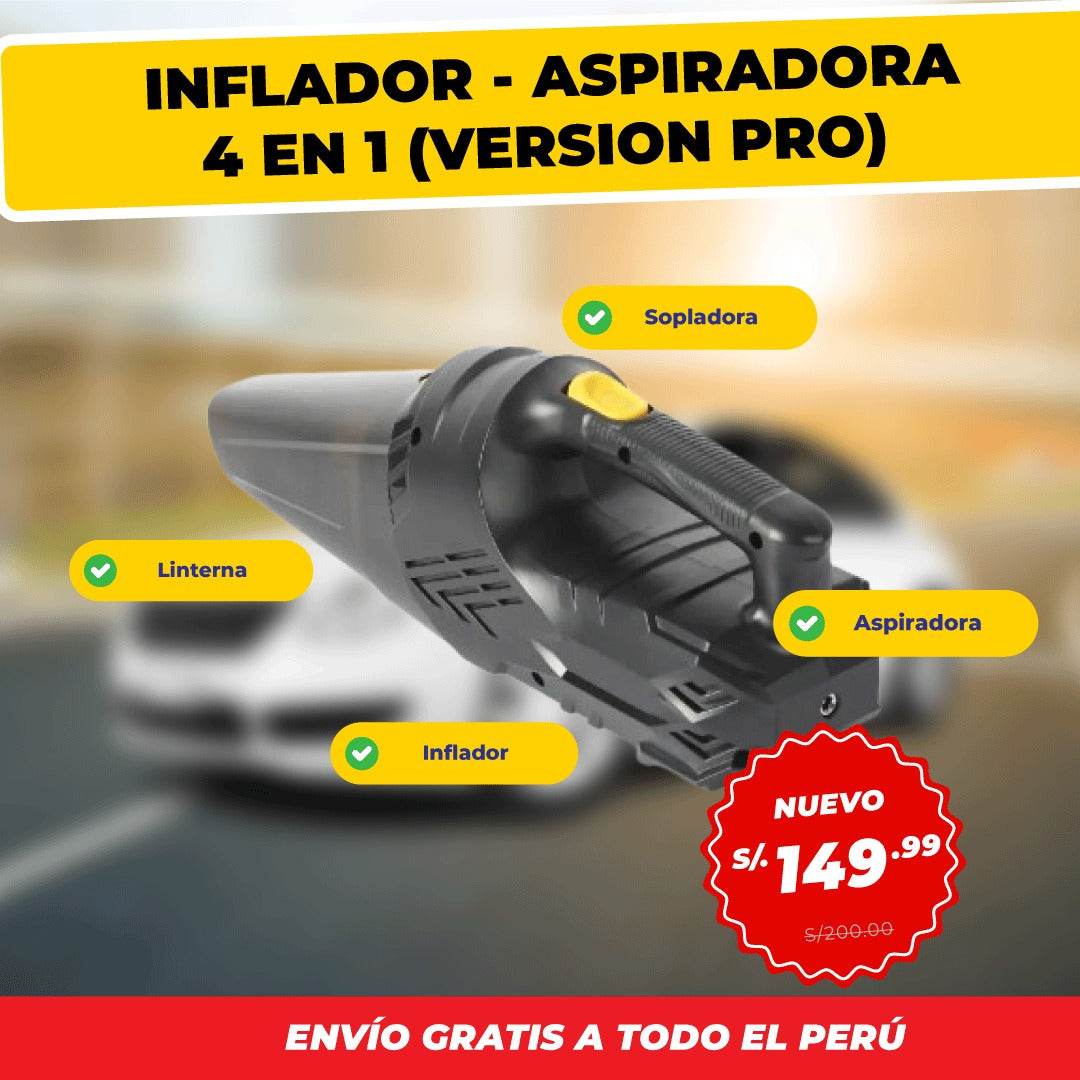 INFLADOR - ASPIRADORA 4 EN 1 (VERSION PRO)