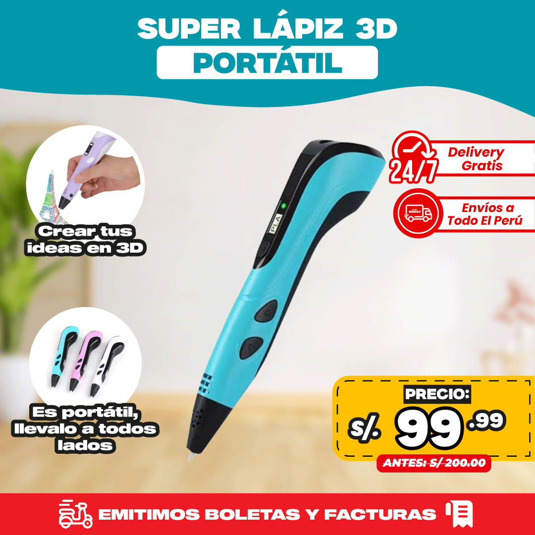 Super Lápiz 3D Portátil