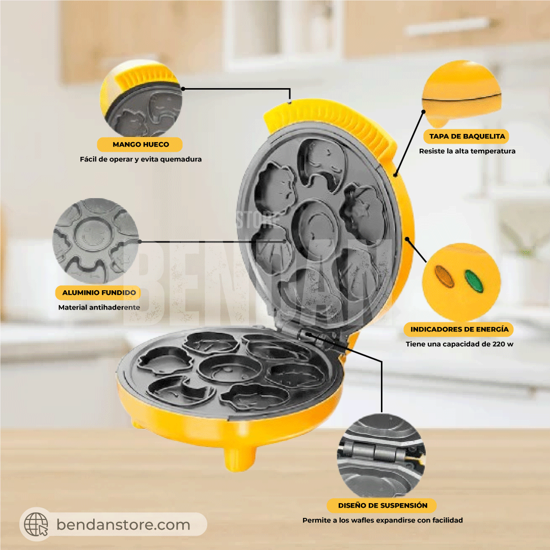 Waflera de Desayuno con Dibujos Premium