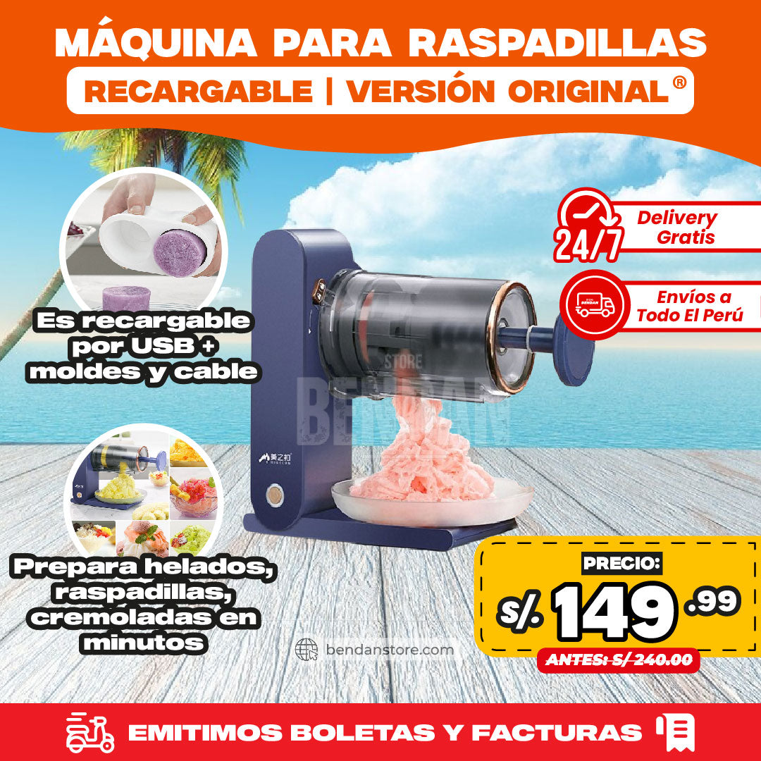 Máquina para Raspadillas y Cremoladas Recargable | Versión Original ®