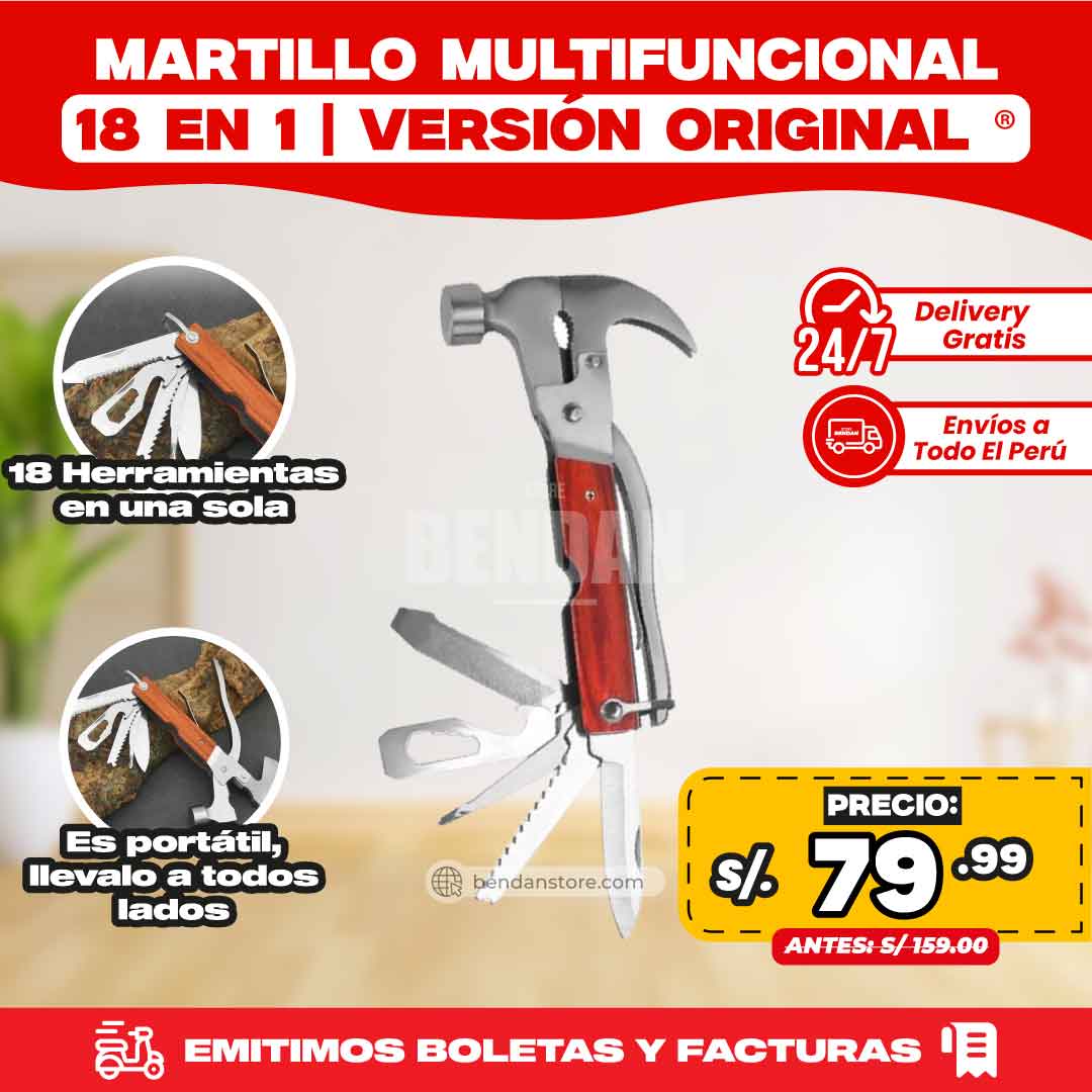 Martillo Multifuncional 18 en 1 | Versión Original Ⓡ