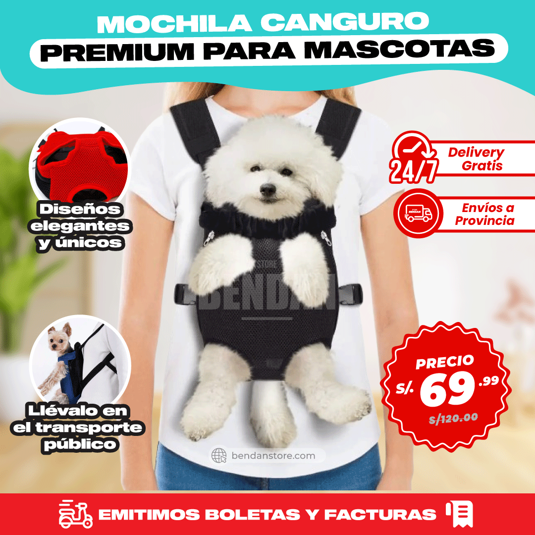 Mochila Canguro Premium Para Mascotas