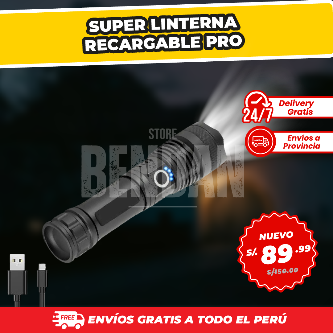 Super Linterna Recargable Pro