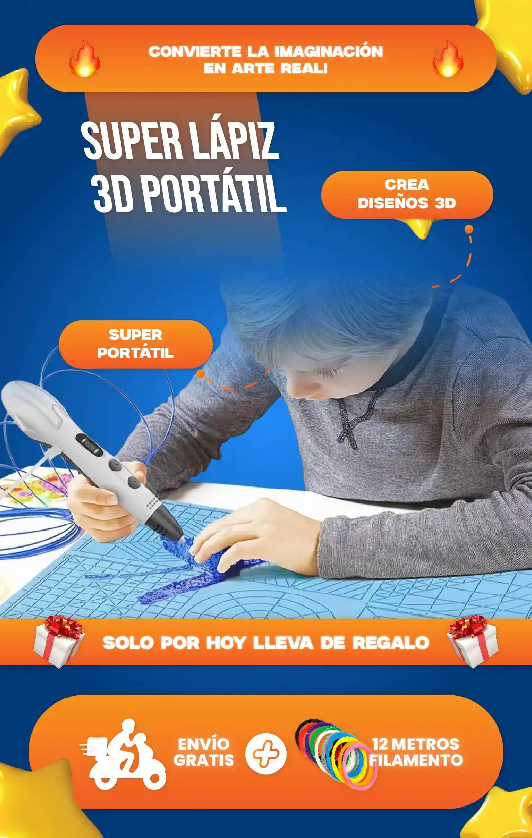 Super Lápiz 3D Portátil