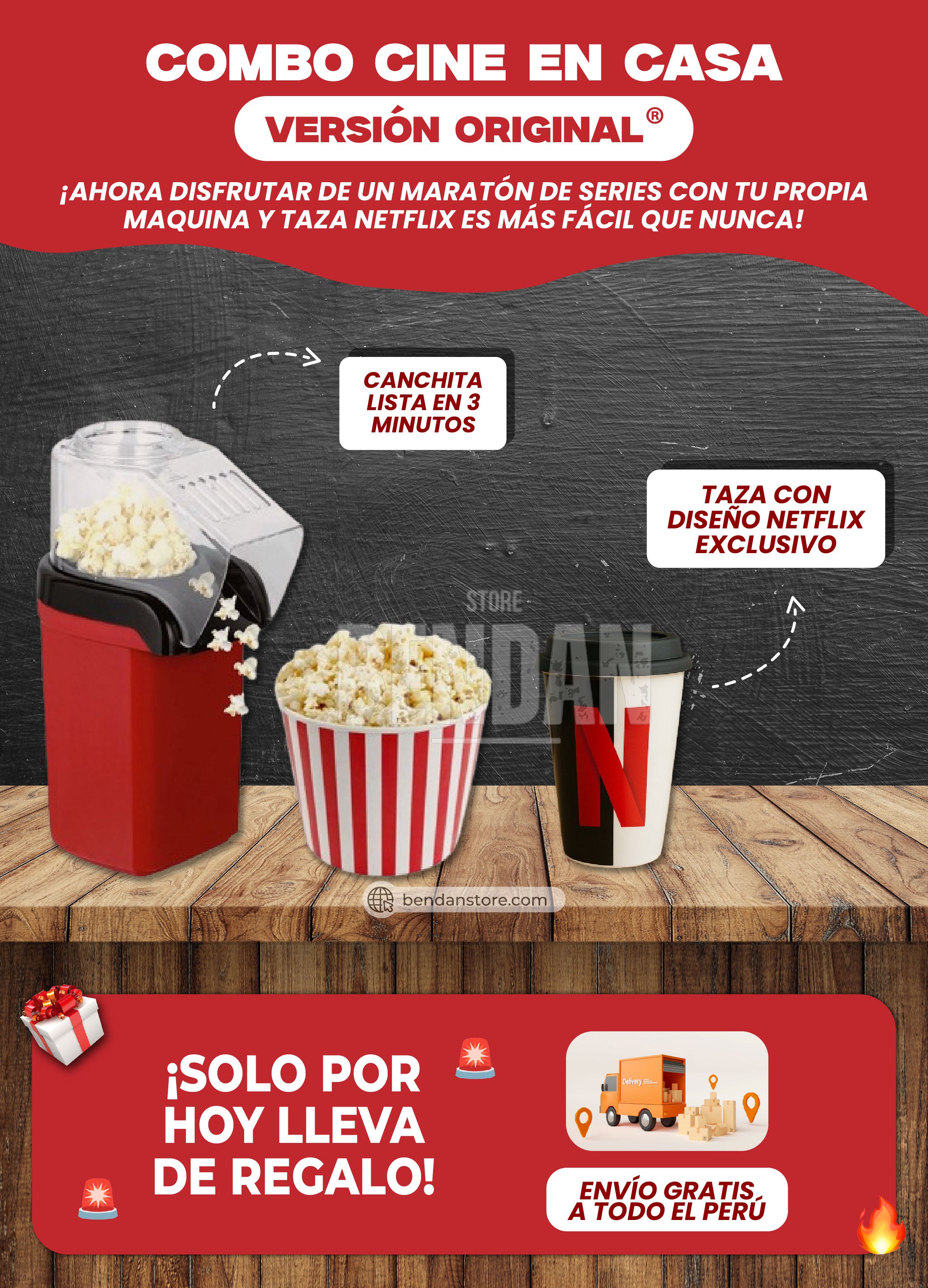Combo Cine en Casa + ¡Envío Gratis Solo por hoy!