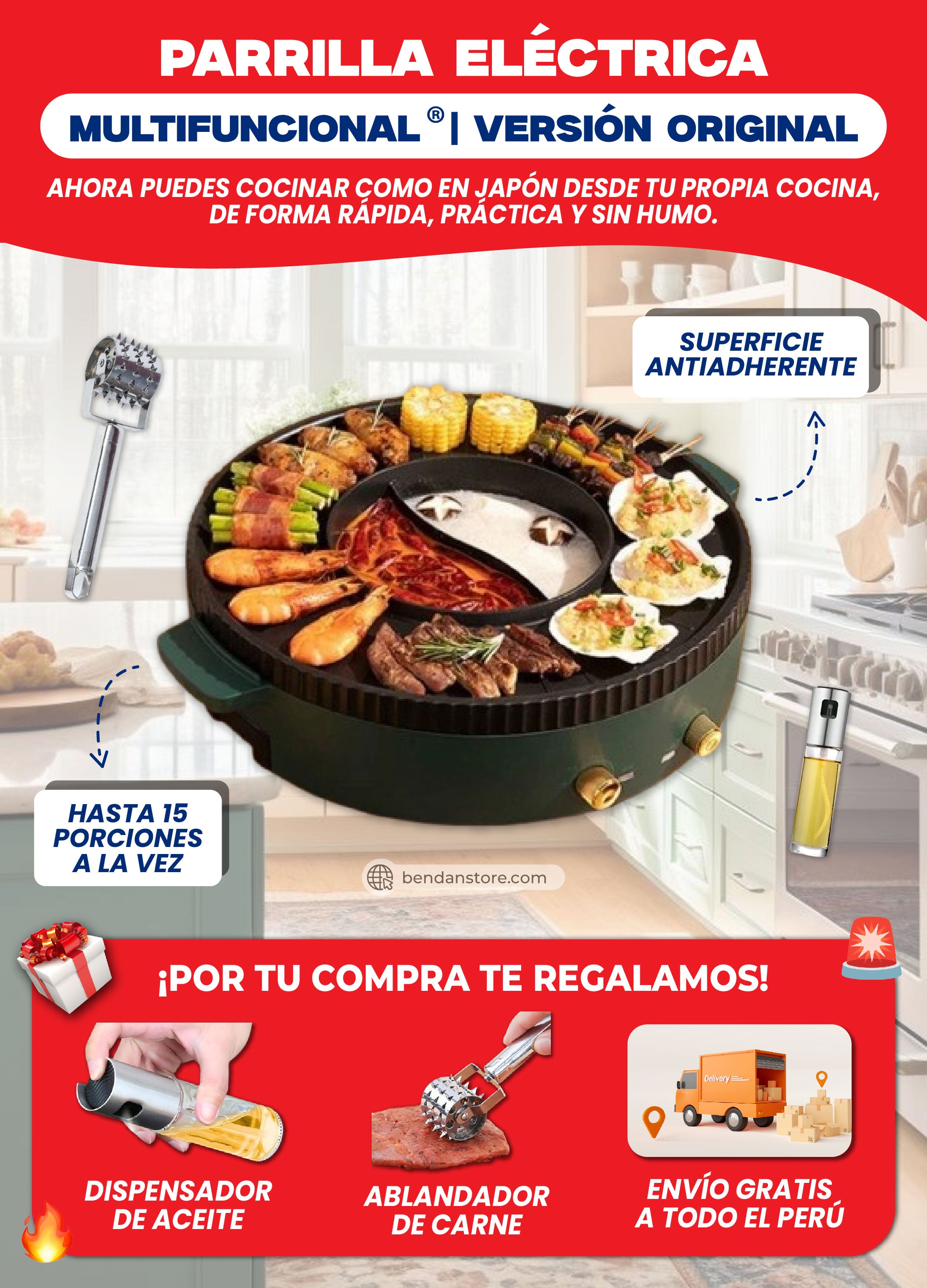 Parrilla Eléctrica Multifuncional ® | Versión Original