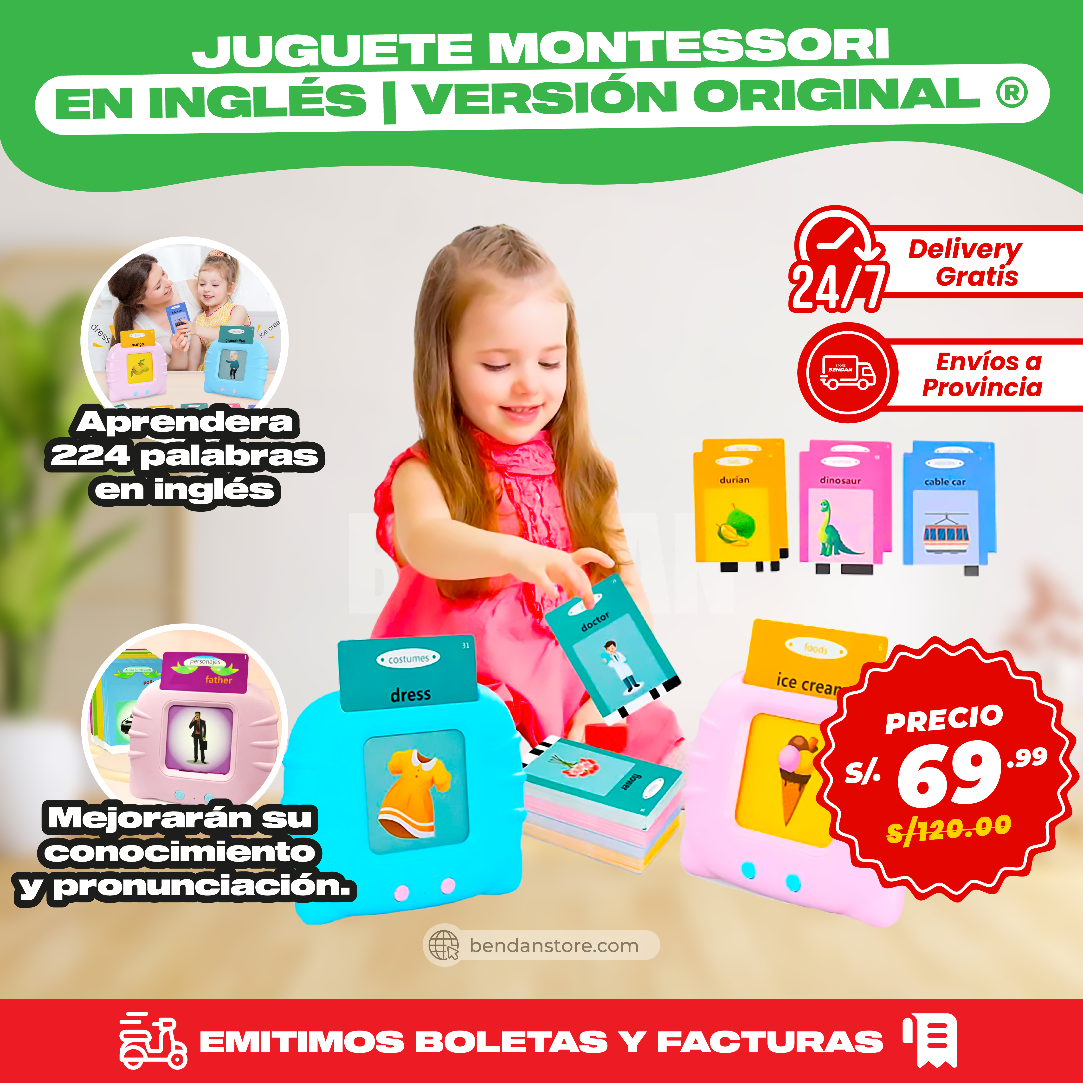 Juguete Montessori en Inglés | Versión Original ®