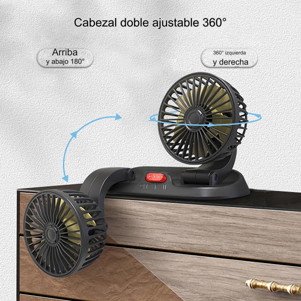 Ventilador Doble Giratorio 360° para Autos | Versión Original ®