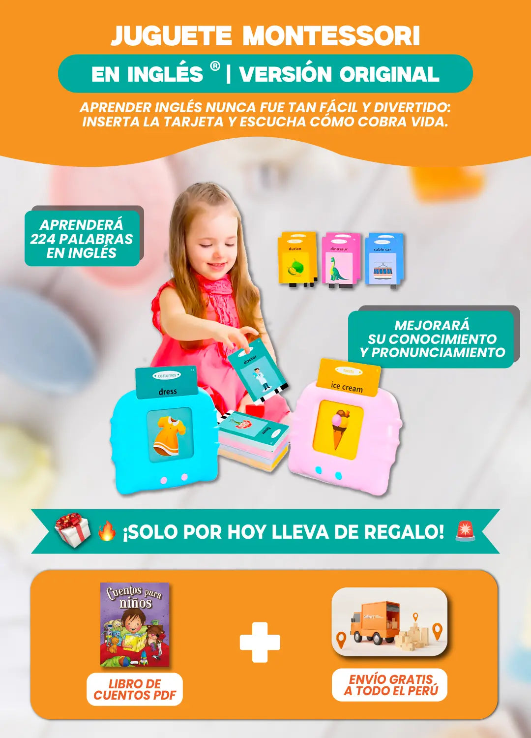 Juguete Montessori en Inglés | Versión Original ®