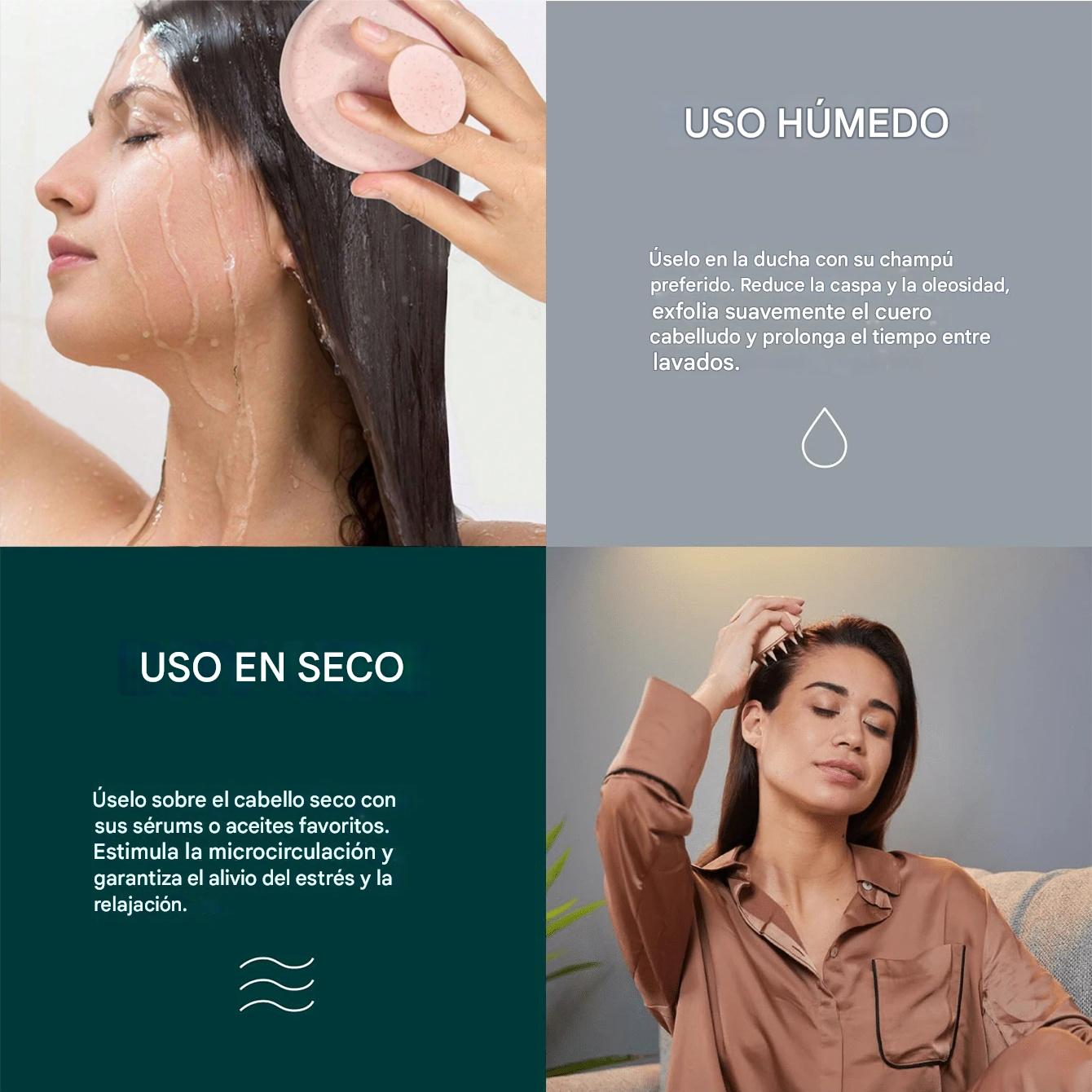 Pack de Cuidado para Mujer ® Tina Spa + Cepillo Masajeador + Gorra terapéutica de regalo