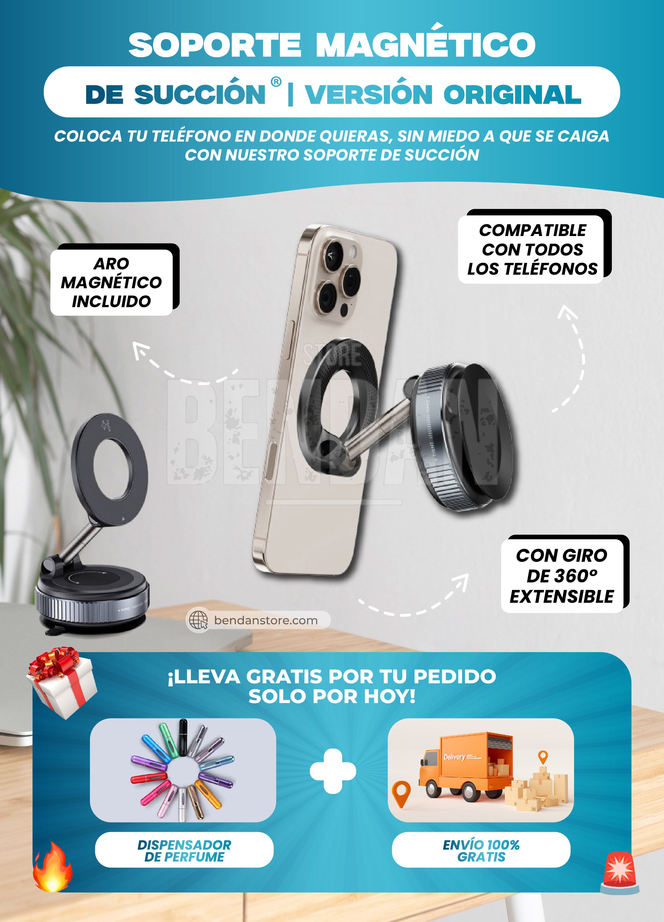 Soporte Magnético de Succión® | Versión Premium