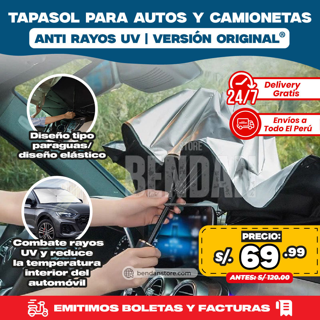 TAPASOL PARA AUTOS Y CAMIONETAS ANTI RAYOS UV | VERSIÓN ORIGINAL ®