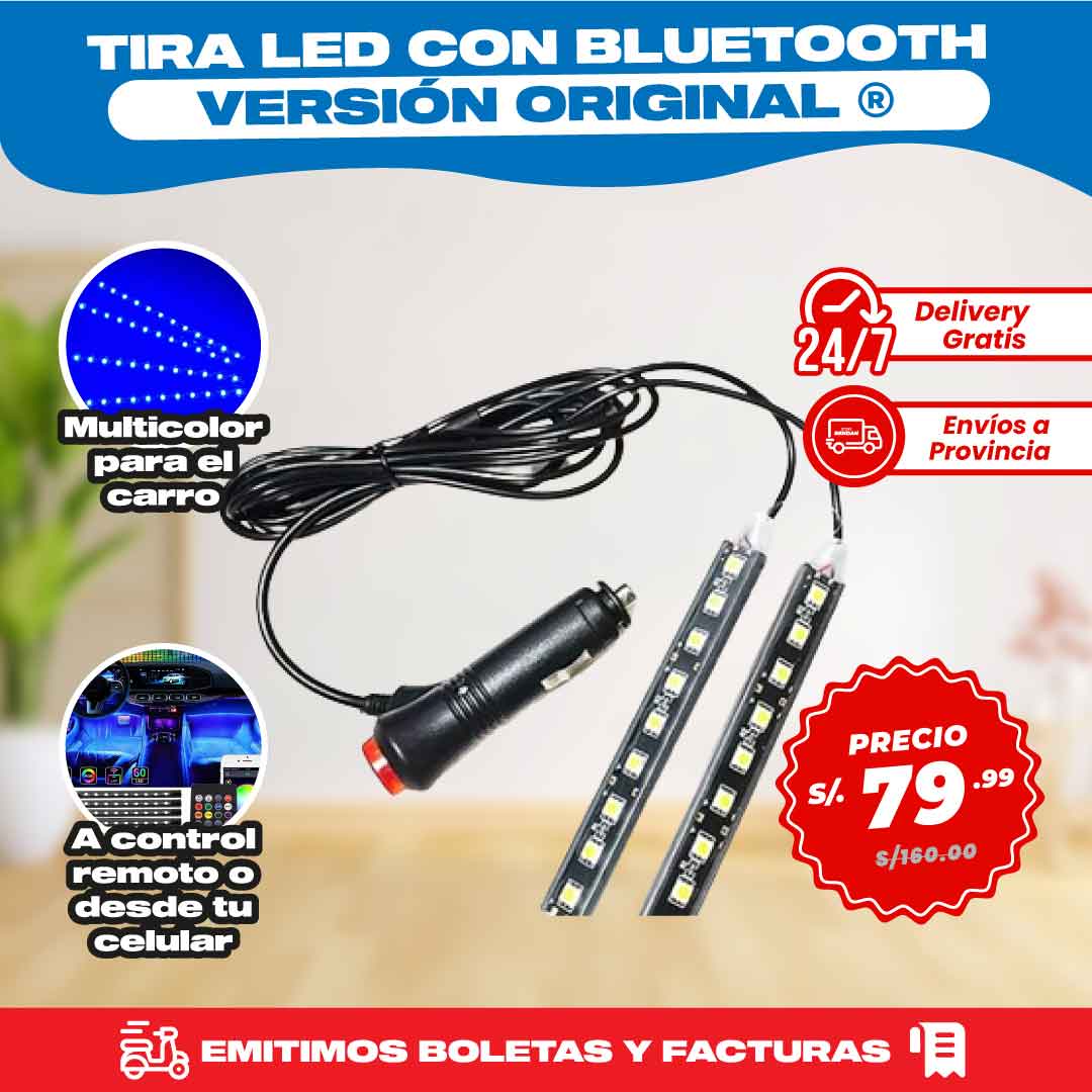 Tiras Led RGB para Autos y Camionetas 12 Voltios