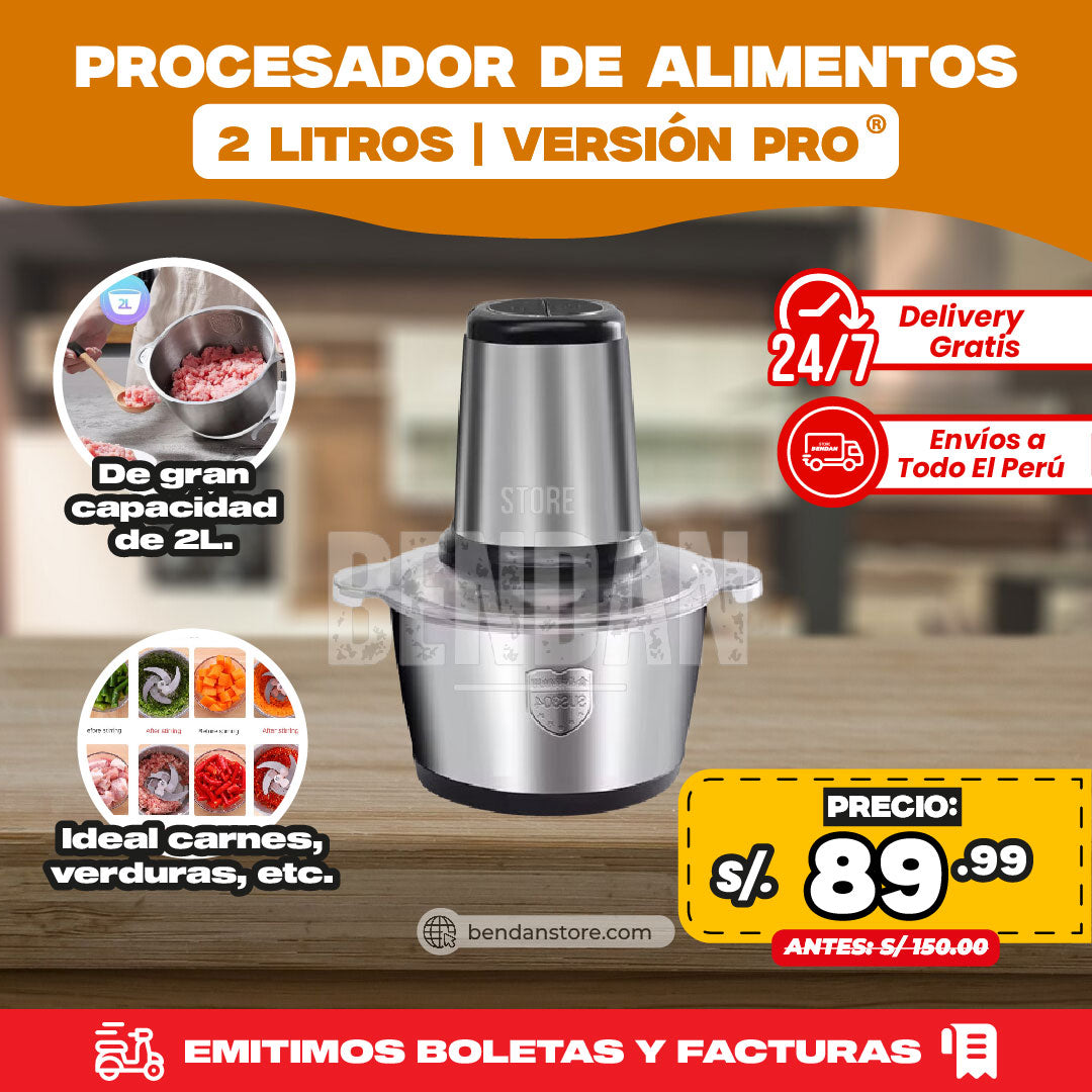 Procesador de Alimentos 2 litros | Versión Pro ®