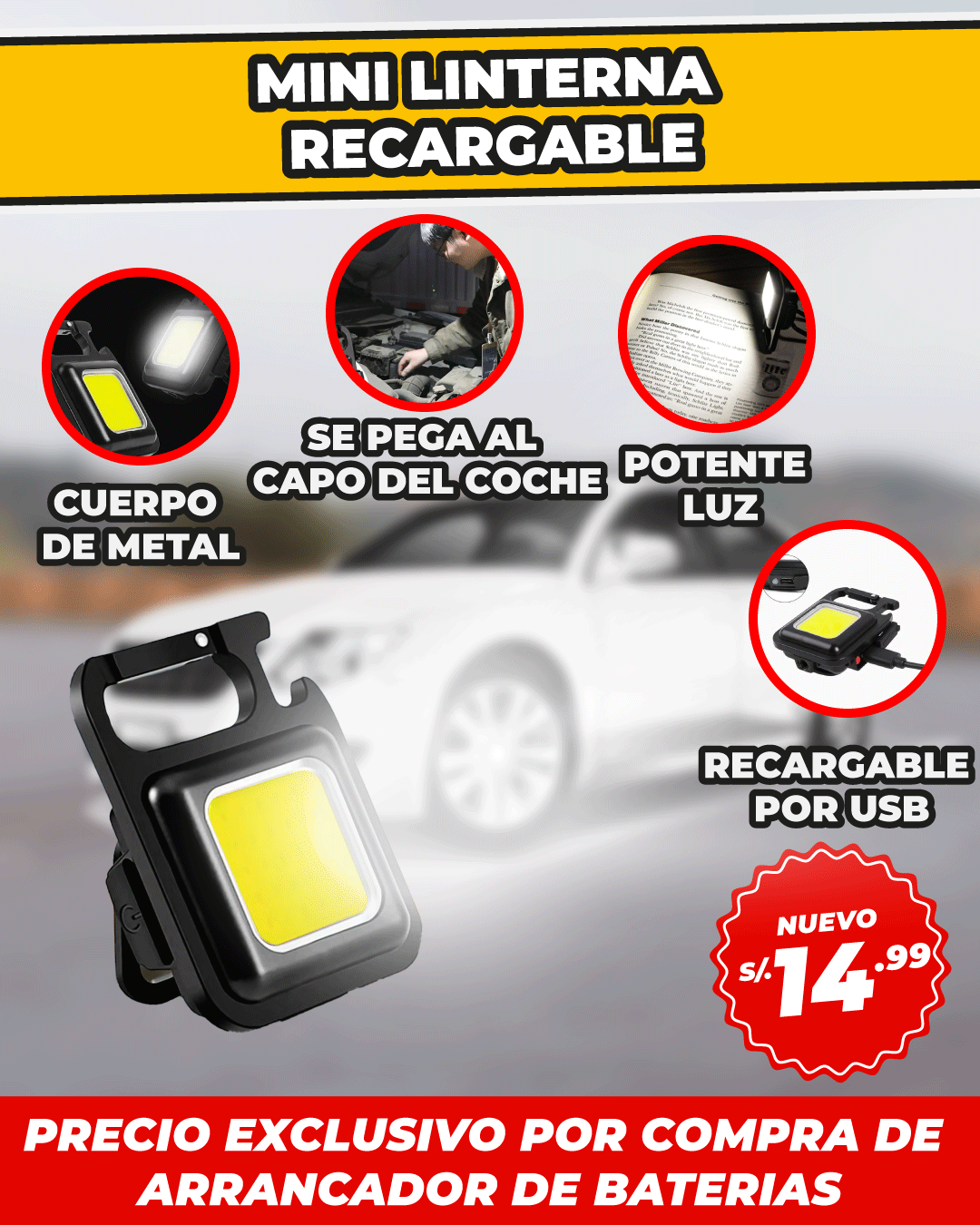 Mini Linterna Recargable