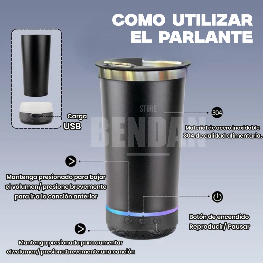 Termo Acero Inox con Parlante Bluetooth | Versión Original ®