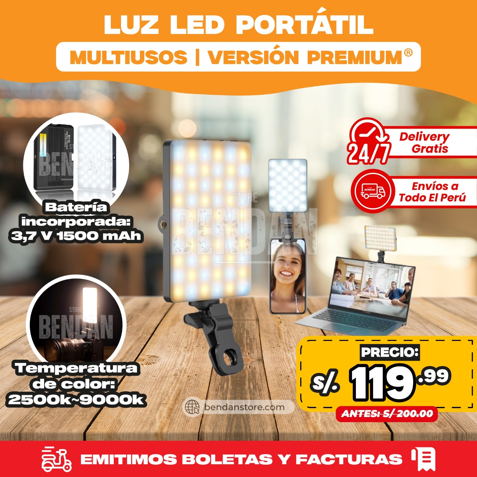 Luz Led Potente para Selfie | Versión Original ®