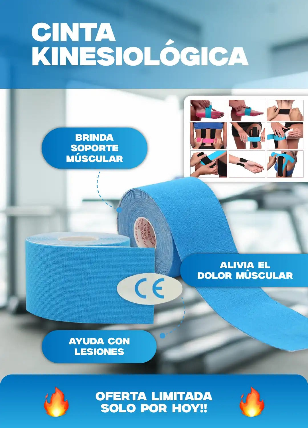 Cinta Kinesiológica de 5 mt