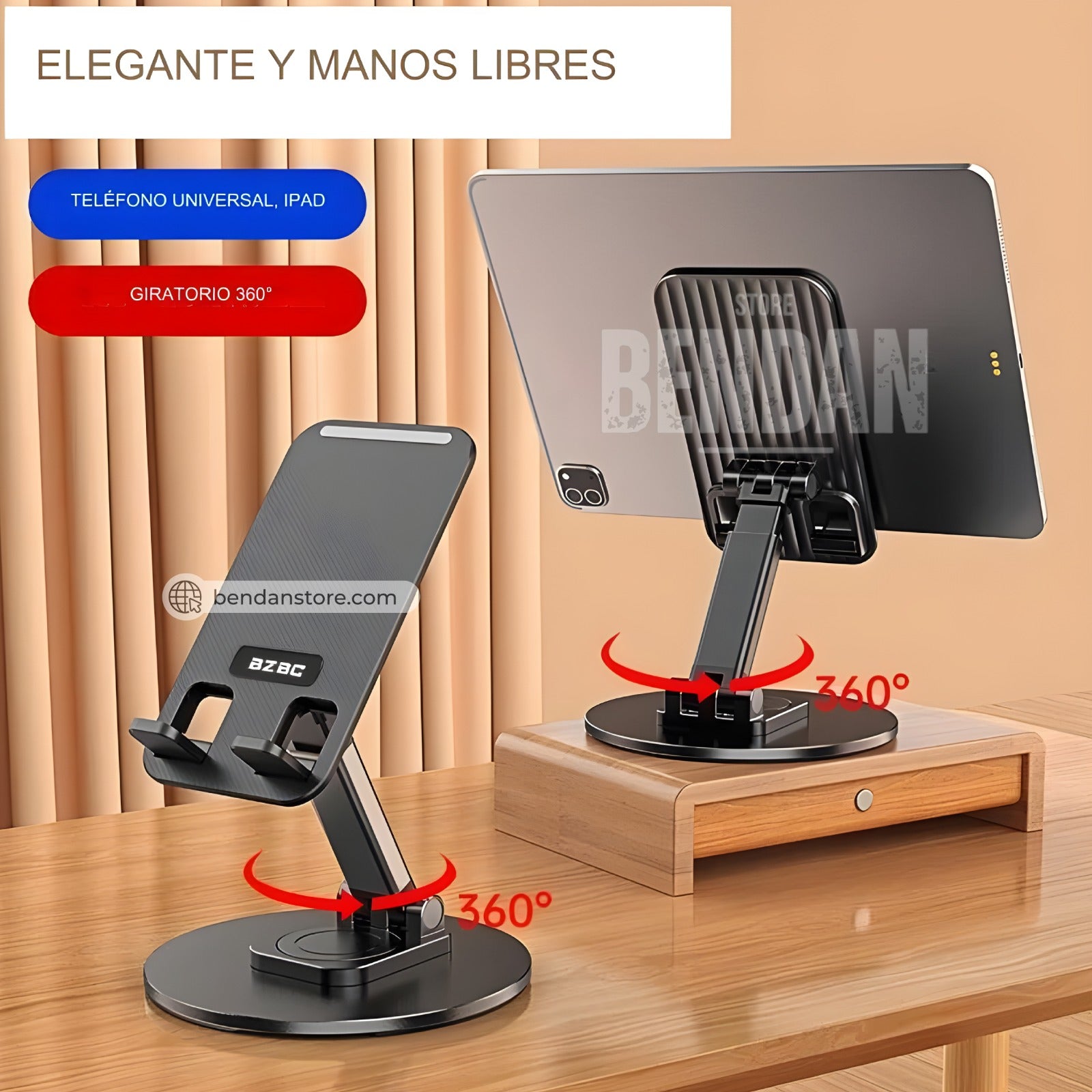 Holder Gitarorio 360º de Aluminio para Celulares y Tablets