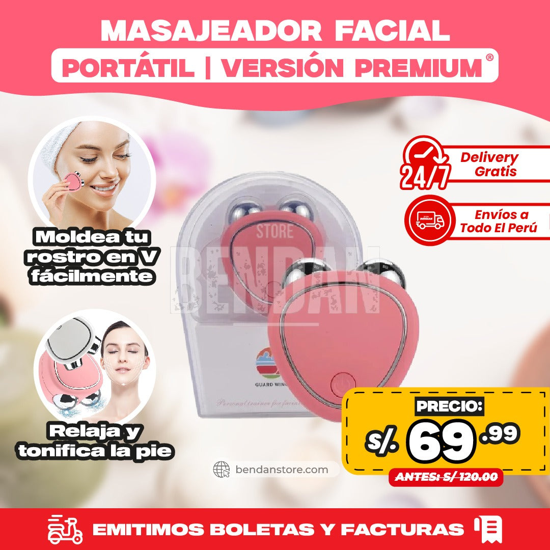 Masajeador Facial Portátil | Versión Premium ®