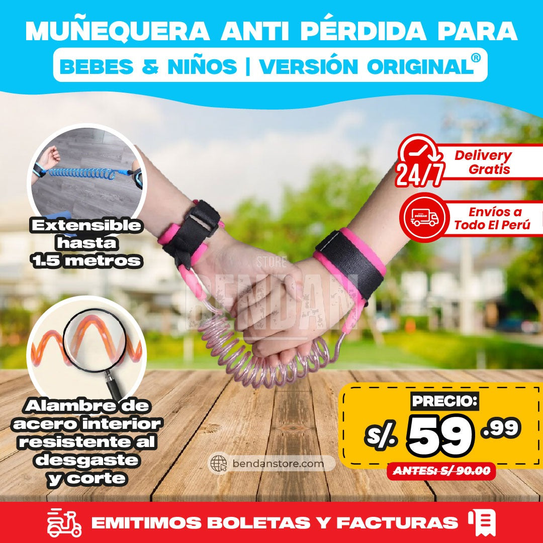 Muñequera Anti Perdidas para Bebés y Niños | Versión Original ®