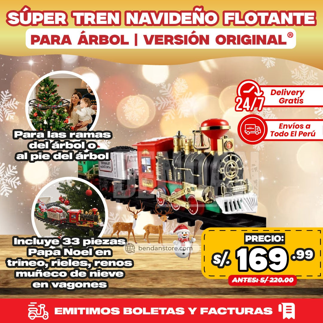 Súper Tren Navideño Flotante para Árbol ® | Versión Original