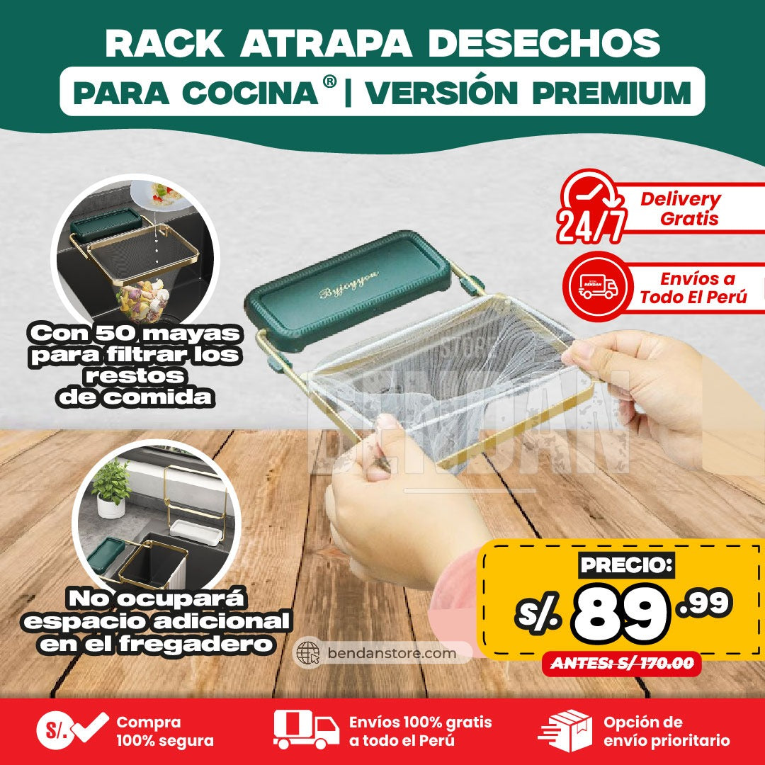 Rack Atrapa Residuos para Cocina ® | Versión Premium